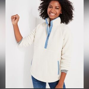 Snap Placket Sherpa Pullover